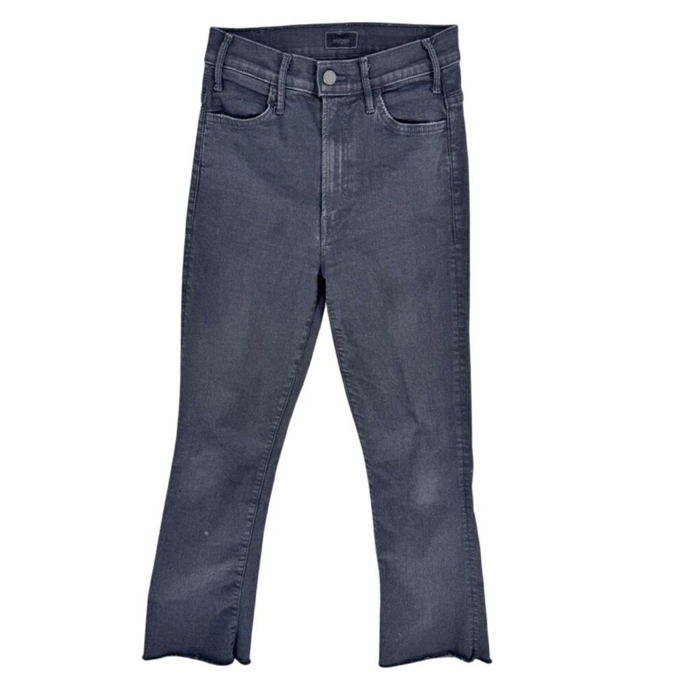 MOTHER Jeans Hustler Ankle Fray Black Not Guilty size 25